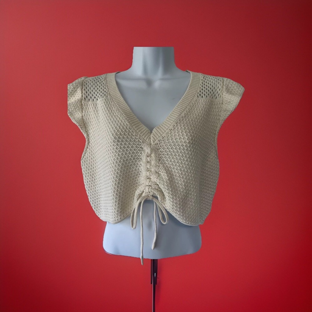 NYC Cream Knit Crop Top